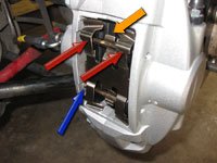 Rear brake pad install G37 sport
