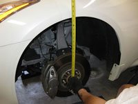 infiniti g37 strut brake line install