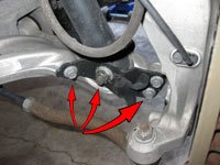 infiniti g37 front shock bolt removal