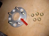 Infiniti G37 rear wheel spacer